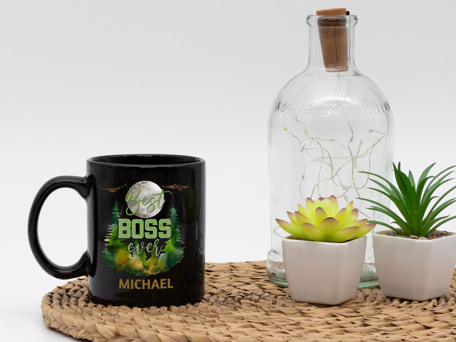 Best Boss Ever Black Coffee Mug, Boss Mug, Personalized Mug, Work Gift - Mug Project