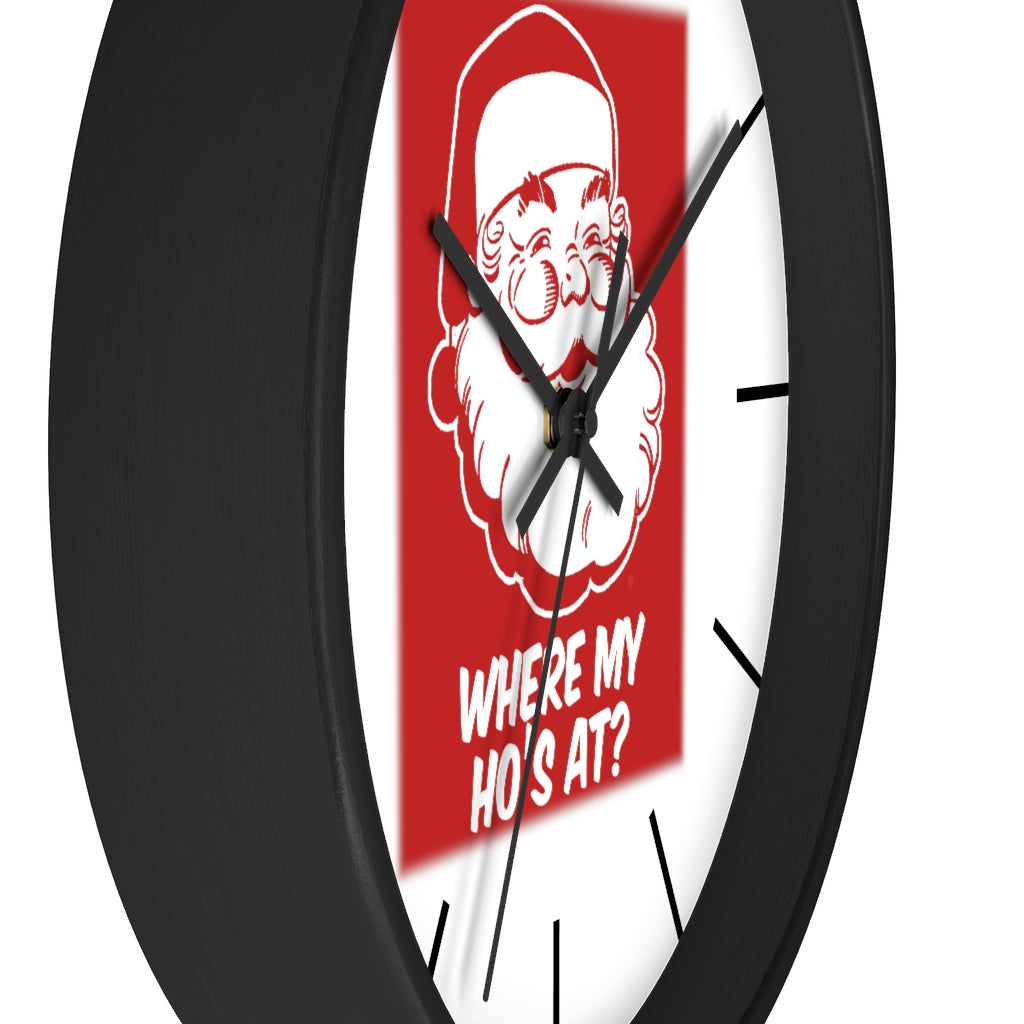 Wall clock, Santa Wall Clock, Home Decoe Clock, Where's My Ho's At? - Mug Project