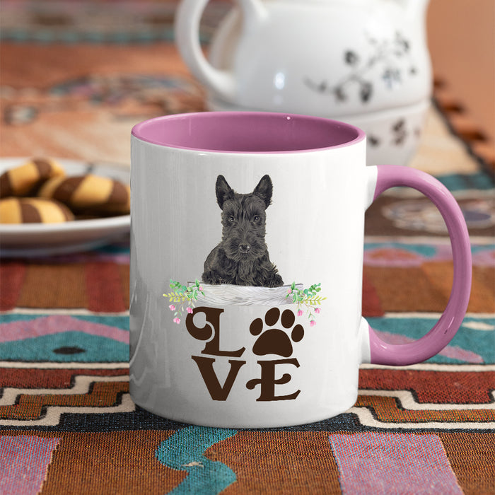 LOVE Scottie  Coffee Mug Colored Inside and Handle - Mug Project | Funny Coffee Mugs, Unique Wine Tumblers & Gifts