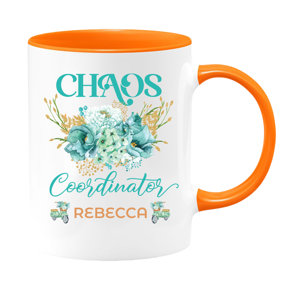 Tea Mug, Graphic Mug, Coffee Mug, Printed Mug, Coffee Cup, Feminine Chaos - Mug Project