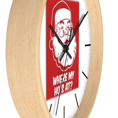 Wall clock, Santa Wall Clock, Home Decoe Clock, Where's My Ho's At? - Mug Project