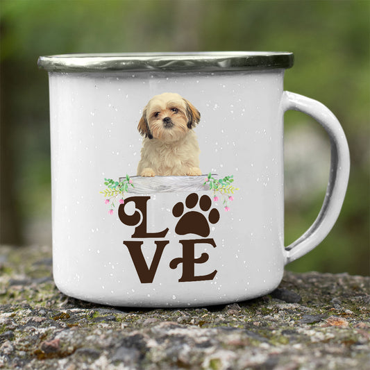 LOVE-Shih-Tzu Stainless Steel Camping Mug - Mug Project | Funny Coffee Mugs, Unique Wine Tumblers & Gifts