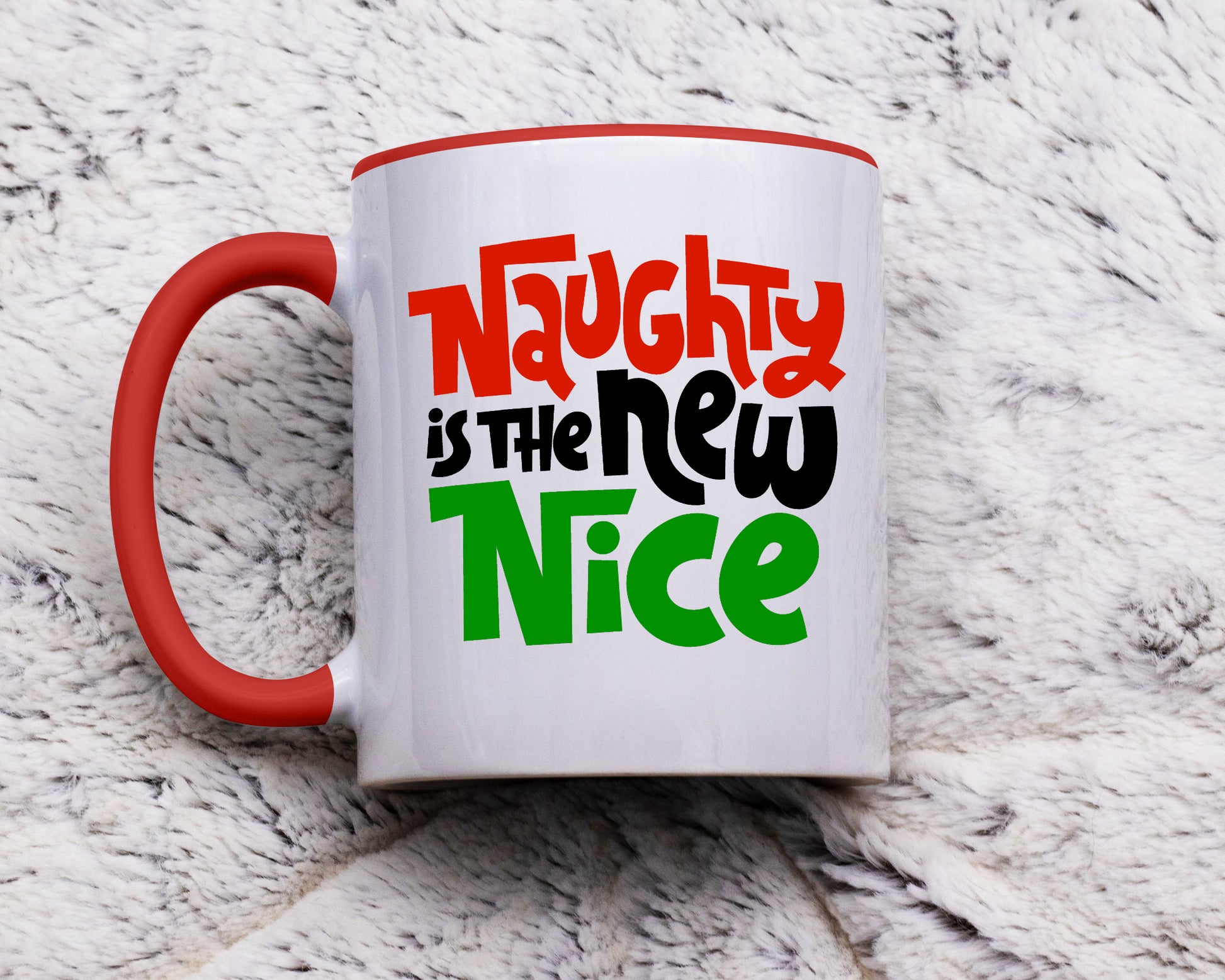 Naughty Is The New Nice White Coffee Mug With Colored Inside & Handle - Mug Project