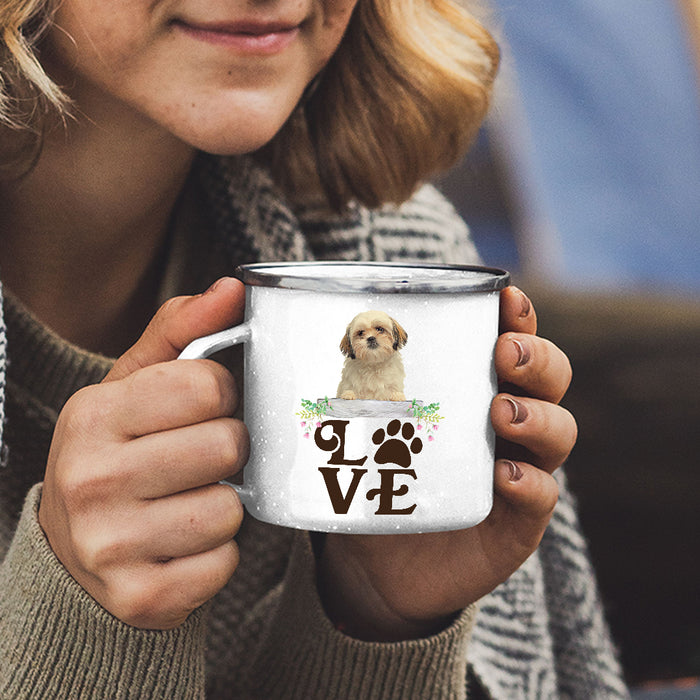 LOVE-Shih-Tzu Stainless Steel Camping Mug - Mug Project | Funny Coffee Mugs, Unique Wine Tumblers & Gifts
