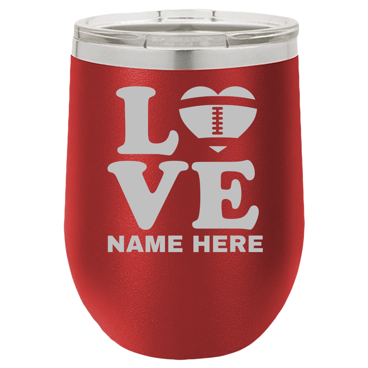 Love American Football - Wine Laser Etched Tumbler - Mug Project