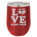 Love American Football - Wine Laser Etched Tumbler - Mug Project
