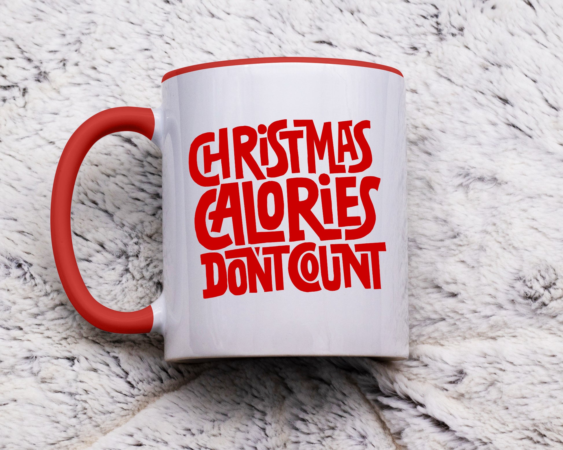 Ceramic White Coffee Mug Calorie Count Holiday Mug Best Christmas Mug - Mug Project