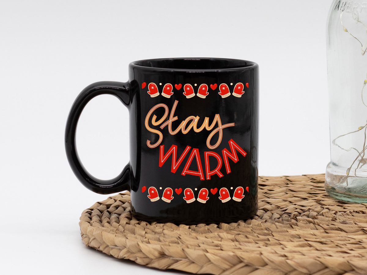 Ceramic Black Coffee Mug Stay Warm Holiday Mug Best Christmas Mug — Mug Project