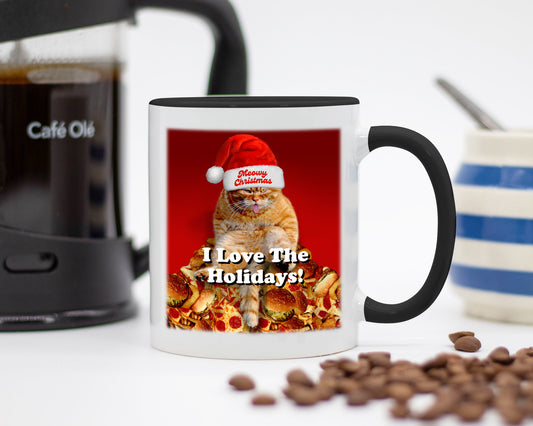 Ceramic White Coffee Mug Cat Tea Cup Holiday Mug Best Christmas Mug - Mug Project