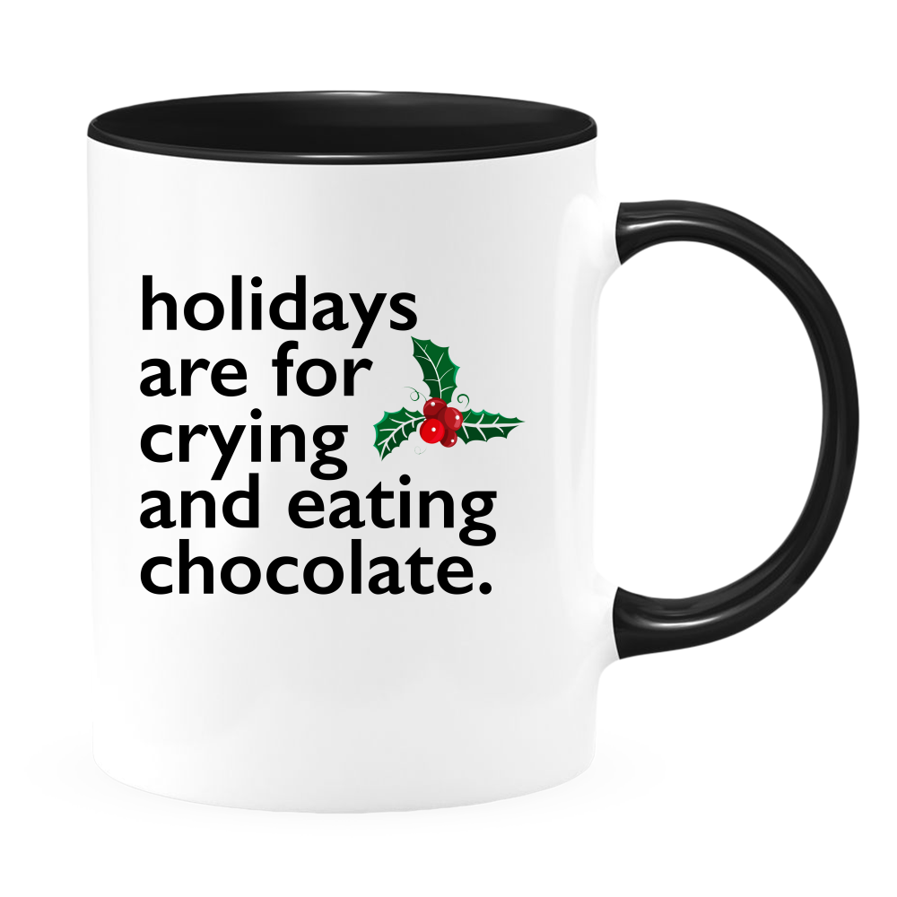 Ceramic White Coffee Mug Crying and Chocolate Mug Best Christmas Mug - Mug Project