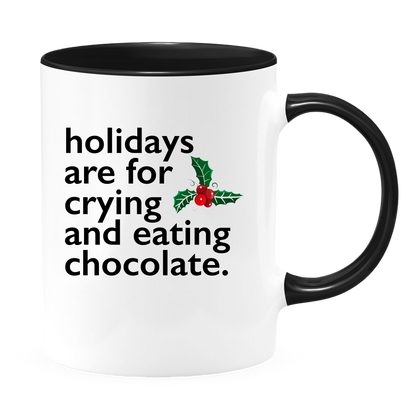 Ceramic White Coffee Mug Crying and Chocolate Mug Best Christmas Mug - Mug Project