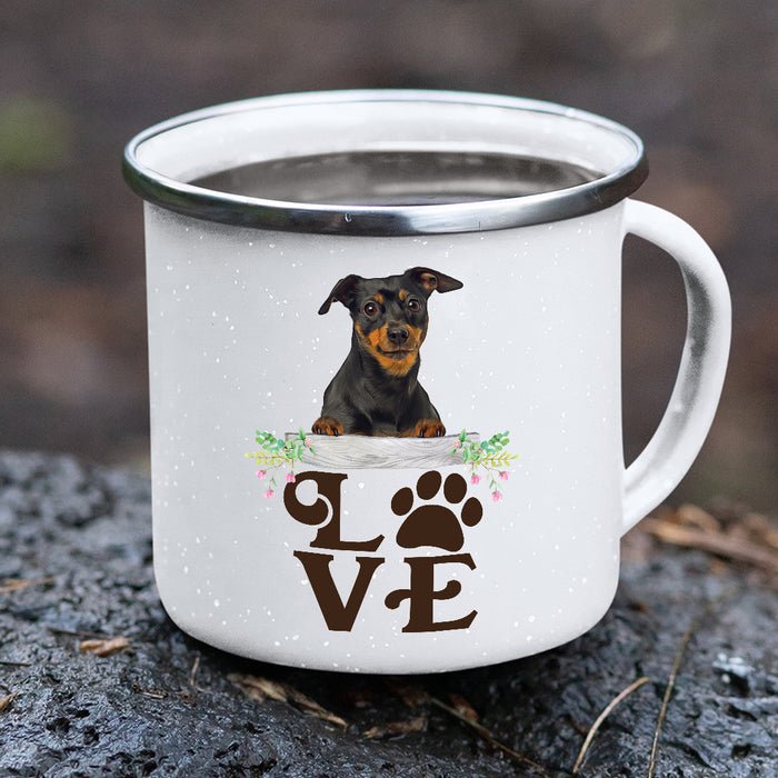 LOVE Miniature Pinscher  Stainless Steel Camping Mug - Mug Project | Funny Coffee Mugs, Unique Wine Tumblers & Gifts