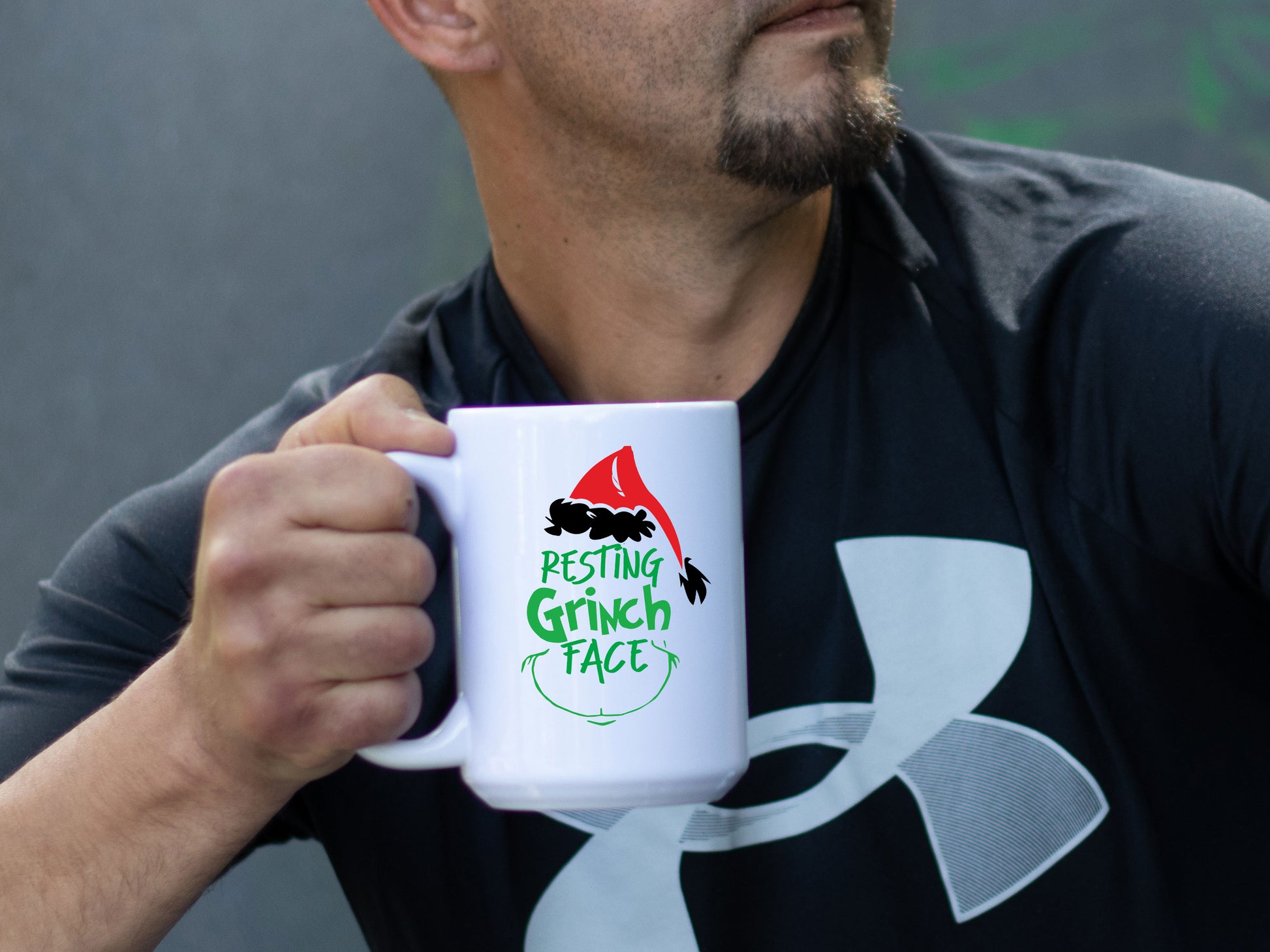 Ceramic White Coffee Mug Grinch Face Holiday Mug Best Christmas Mug - Mug Project