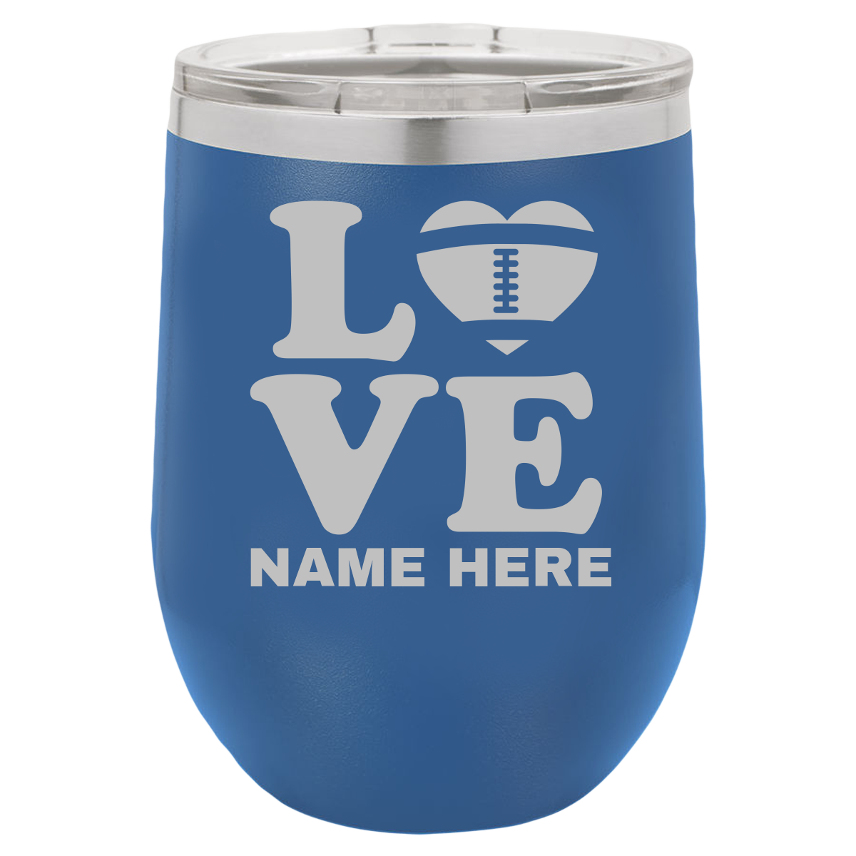 Love American Football - Wine Laser Etched Tumbler - Mug Project