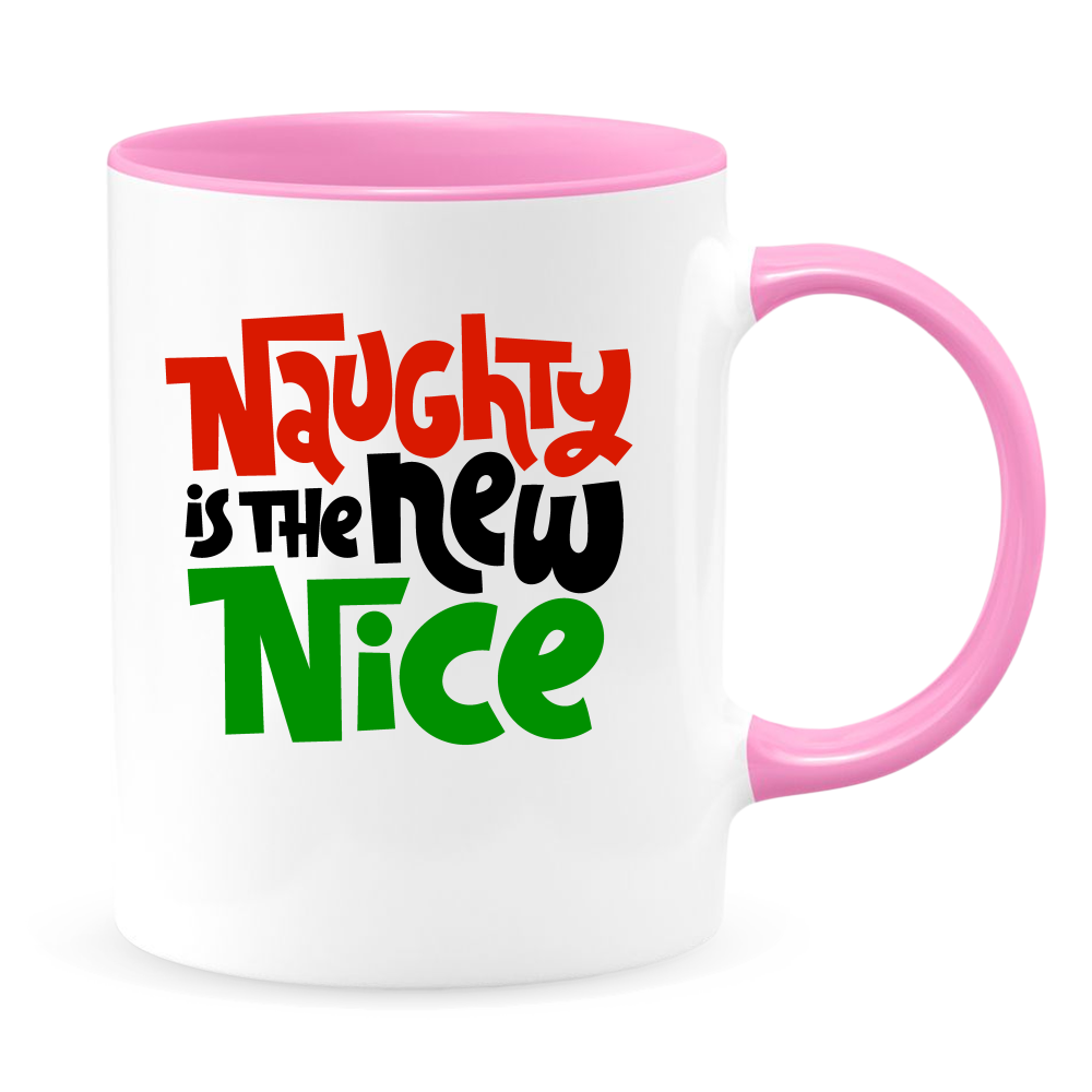 Naughty Is The New Nice White Coffee Mug With Colored Inside & Handle - Mug Project