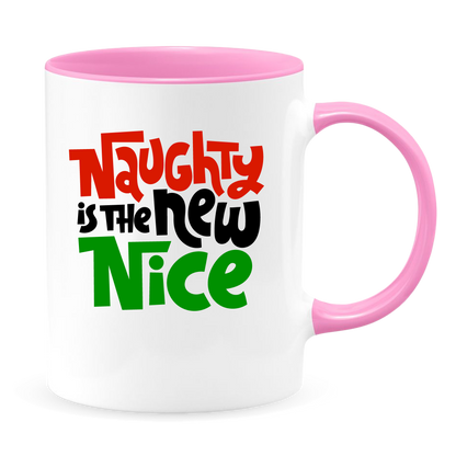 Naughty Is The New Nice White Coffee Mug With Colored Inside & Handle - Mug Project