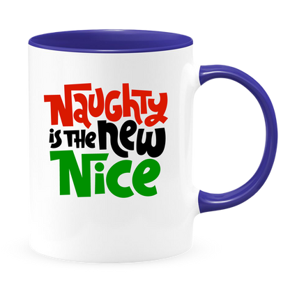 Naughty Is The New Nice White Coffee Mug With Colored Inside & Handle - Mug Project