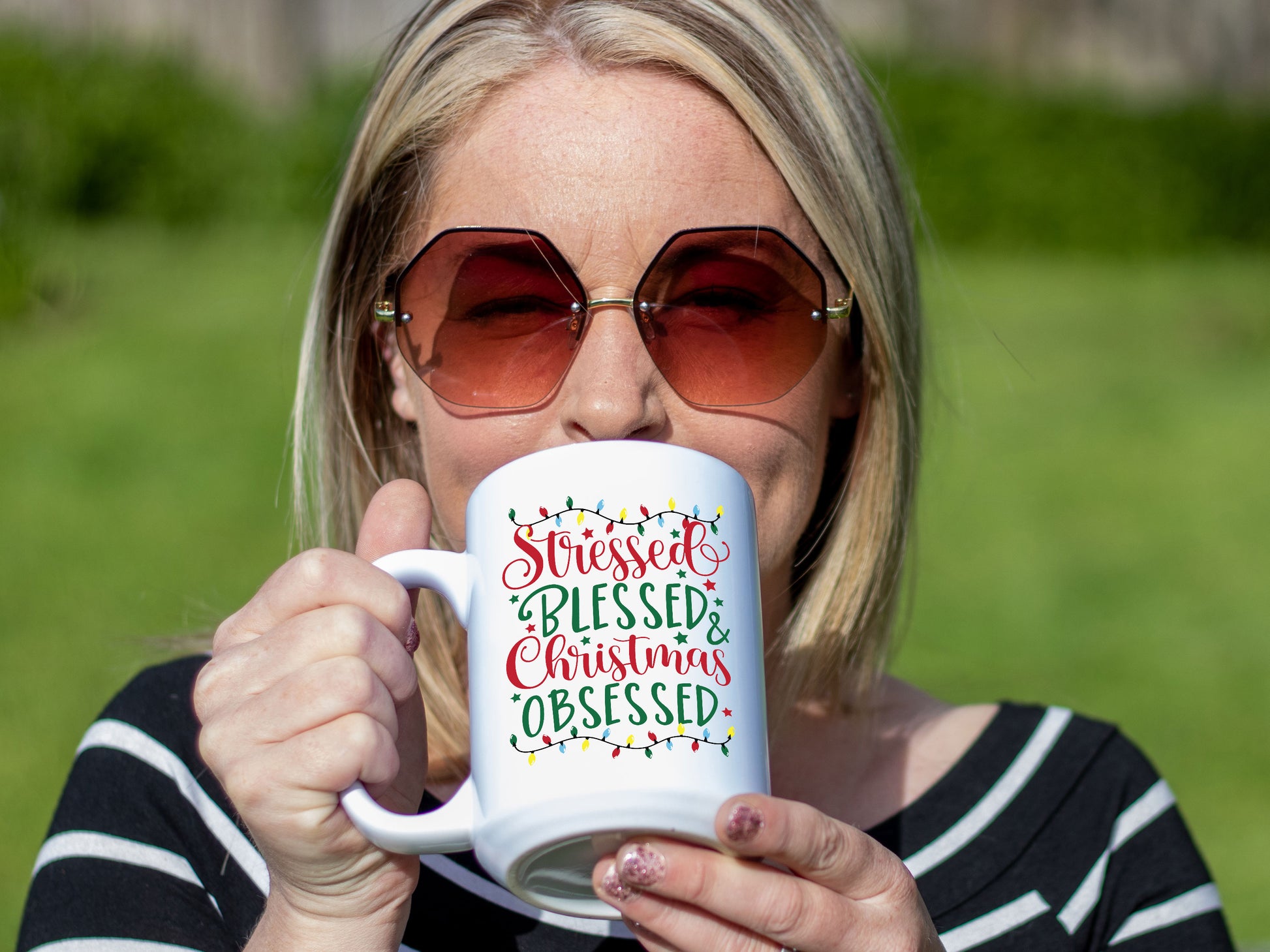 Stressed and Blessed White Coffee Mug - Mug Project