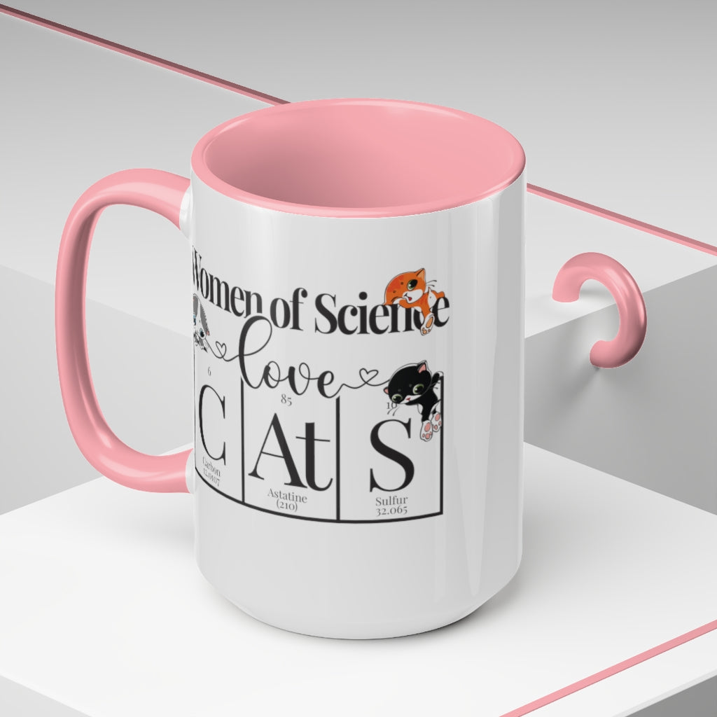 Two-Tone Coffee Mugs, 15oz Ceramic Mug, Women of Science - Mug Project