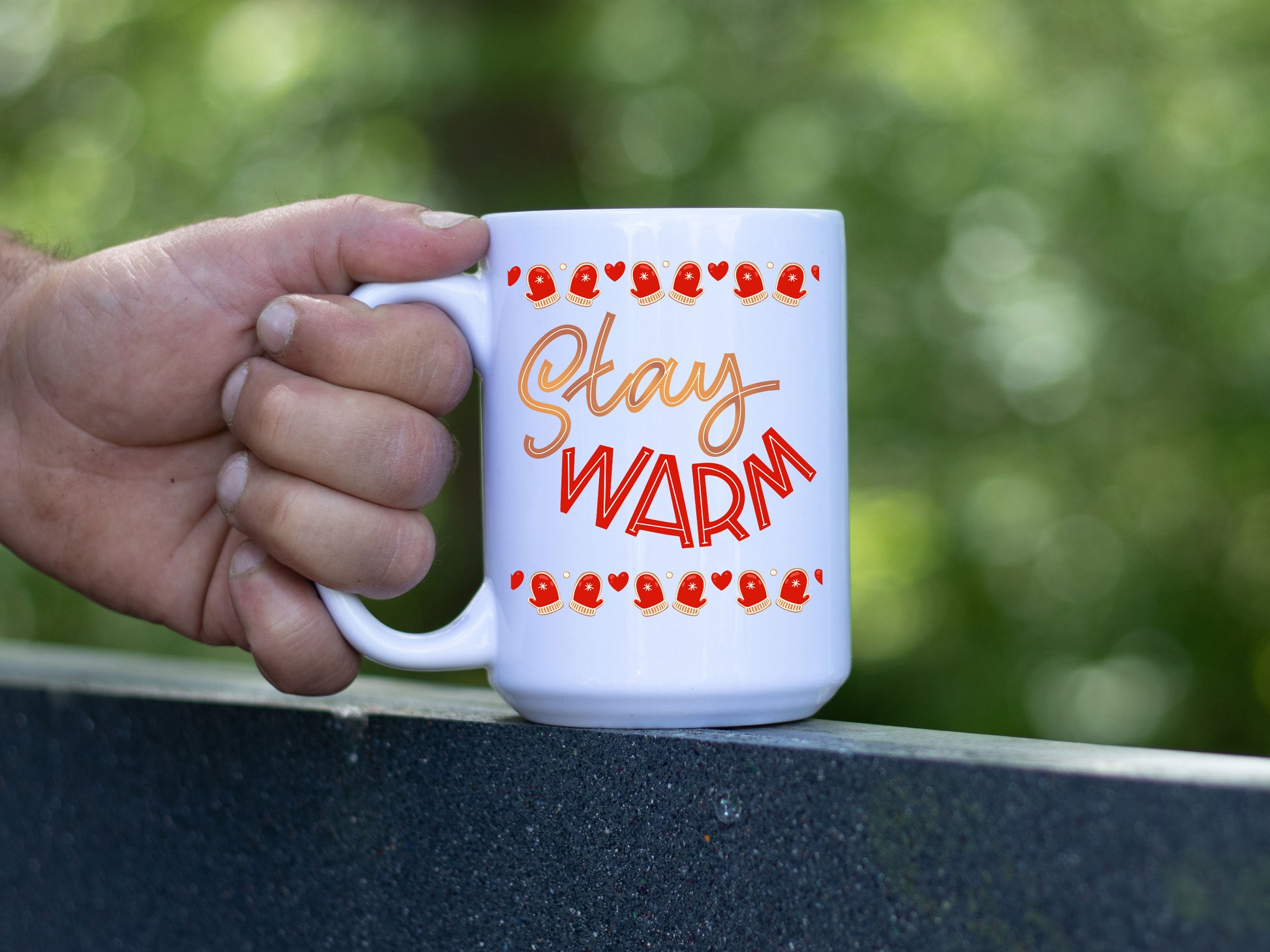 Stay Warm White Coffee Mug - Mug Project