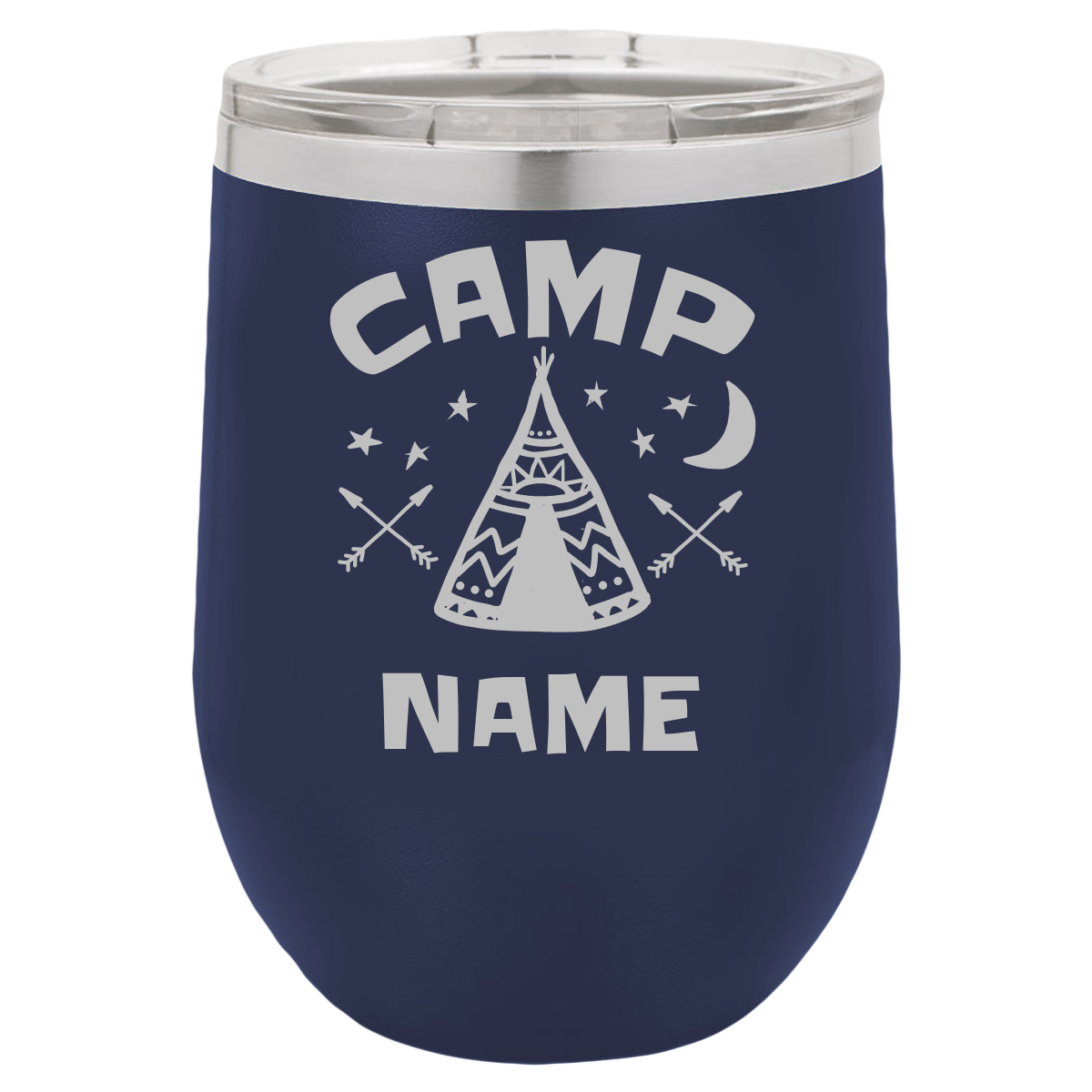 Camp Name - Wine Laser Etched Tumbler - Mug Project