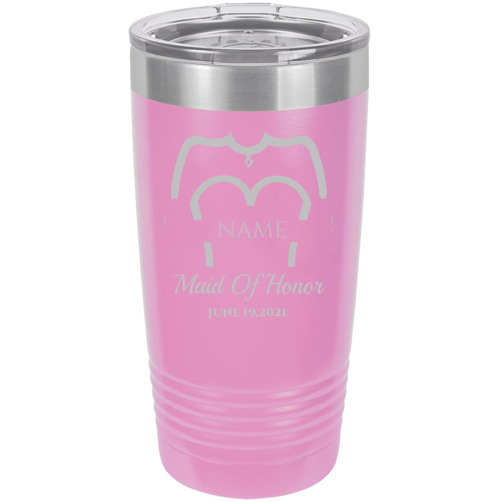 Wedding  Bridesmaid - 20oz Laser Etched Tumbler - Mug Project