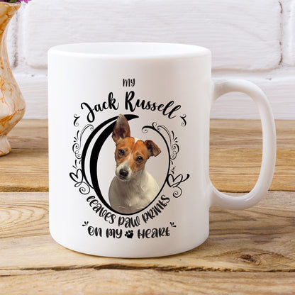 My Jack Russell Leaves Paw Prints On My Heart White Coffee Mug - Mug Project | Funny Coffee Mugs, Unique Wine Tumblers & Gifts