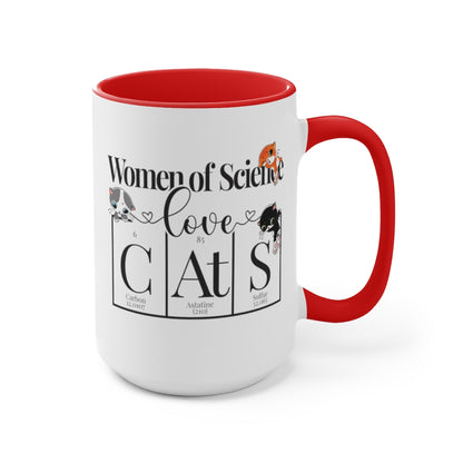 Two-Tone Coffee Mugs, 15oz Ceramic Mug, Women of Science - Mug Project