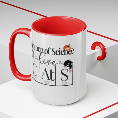 Two-Tone Coffee Mugs, 15oz Ceramic Mug, Women of Science - Mug Project