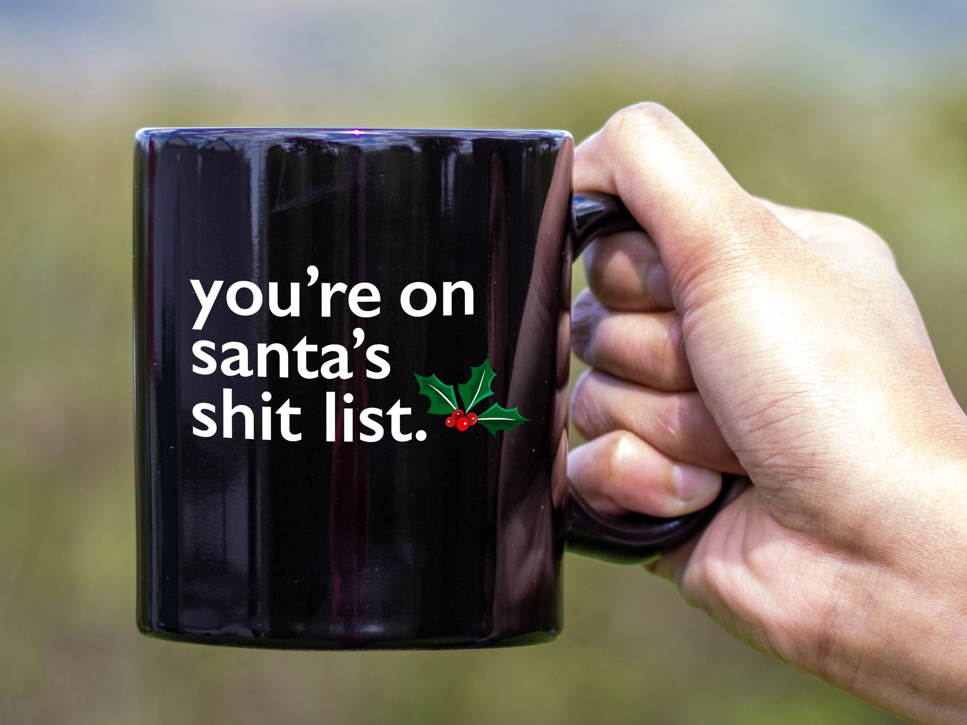 Ceramic Coffee Mug Shit List Cup Holiday Mug Best Christmas Mug - Mug Project