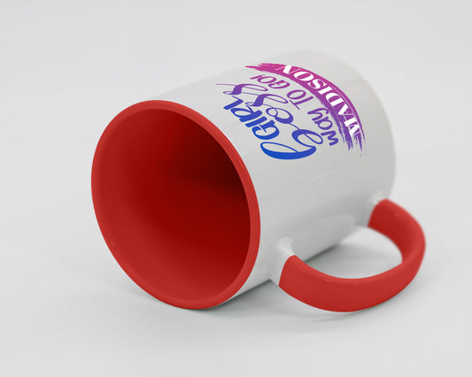 Girl Boss White Coffee Mug With Colored Inside & Handle - Mug Project
