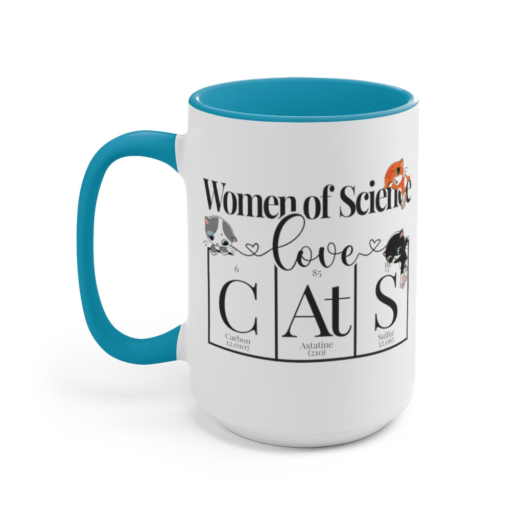 Two-Tone Coffee Mugs, 15oz Ceramic Mug, Women of Science - Mug Project