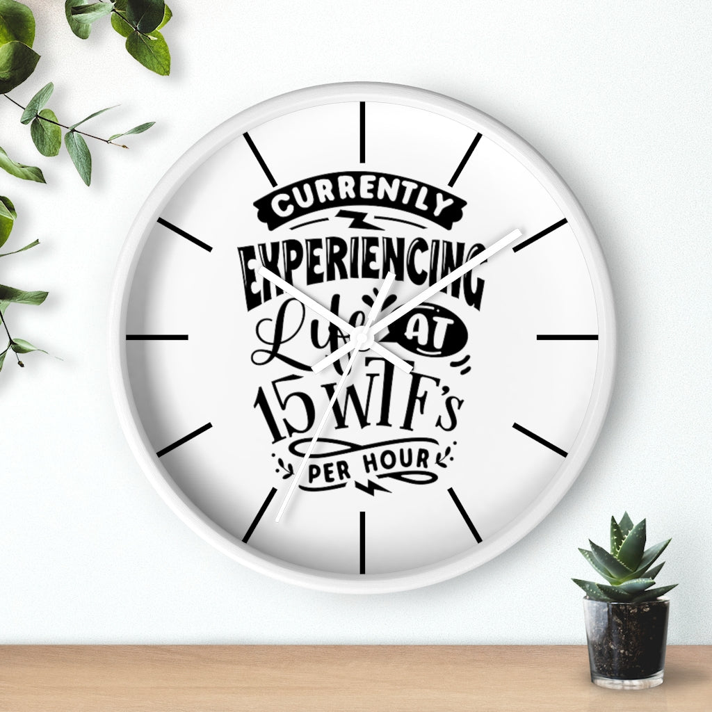 Wall clock, Home Decor Clock, Silent Clock, Currently Experiencing Life - Mug Project