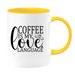 Mug - Coffee Mug, White with Colored Inside and Handle - Mug Project