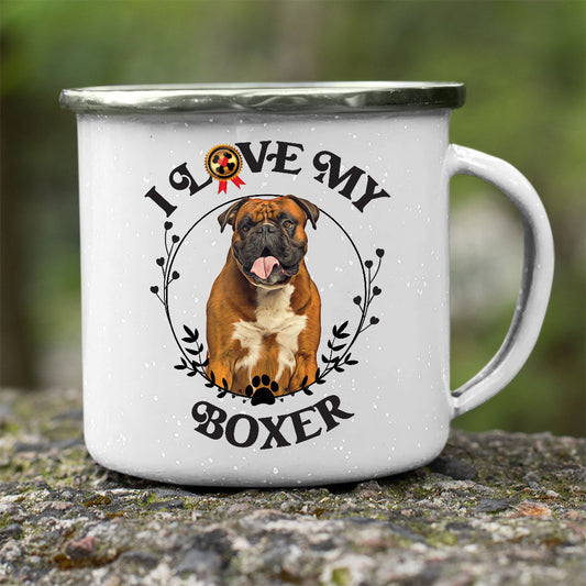 I Love My Boxer Stainless Steel Camping Mug - Mug Project | Funny Coffee Mugs, Unique Wine Tumblers & Gifts