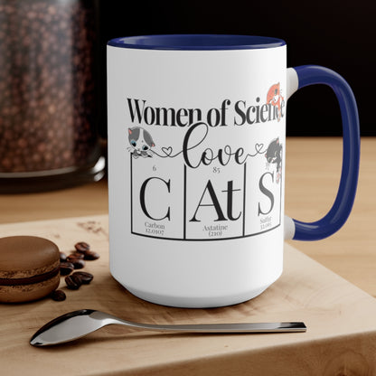 Two-Tone Coffee Mugs, 15oz Ceramic Mug, Women of Science - Mug Project