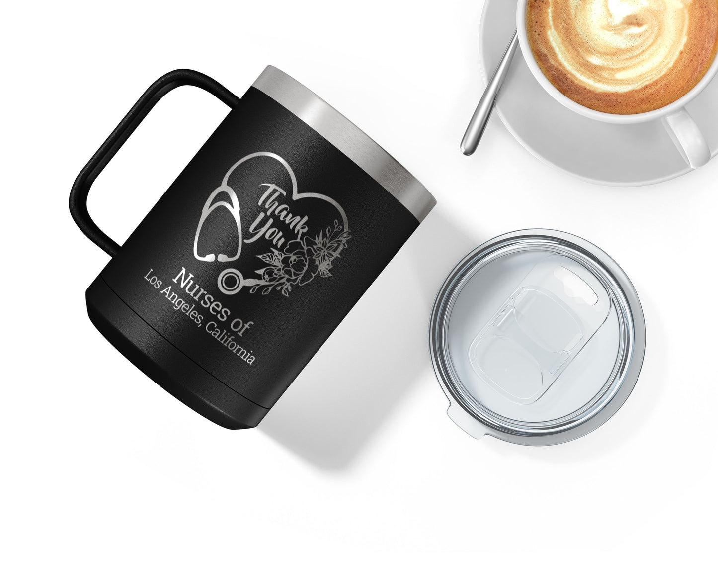 Insulated Coffee Mugs, Thermal Cup, Thermo Mug, Insulated  Travel Mug, Insulated Mug With Handle, Thank you Nurses - Mug Project