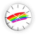 Wall clock, Rainbow Wall Clock, Silent Clock - Mug Project