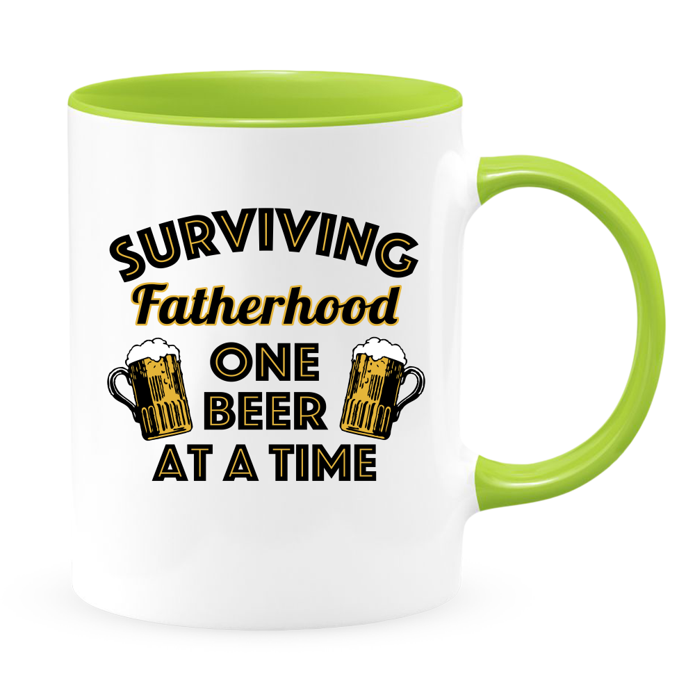 Surviving Fatherhood | Colored Inside and Handle Mug - Mug Project