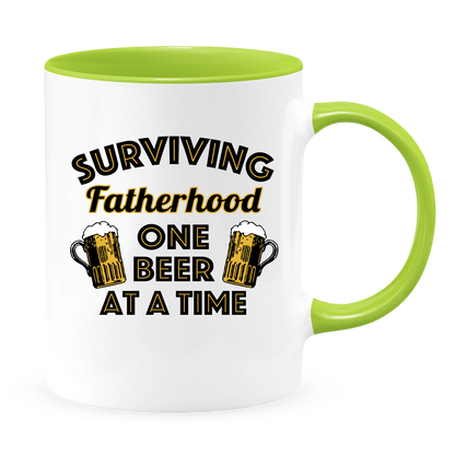 Surviving Fatherhood | Colored Inside and Handle Mug - Mug Project