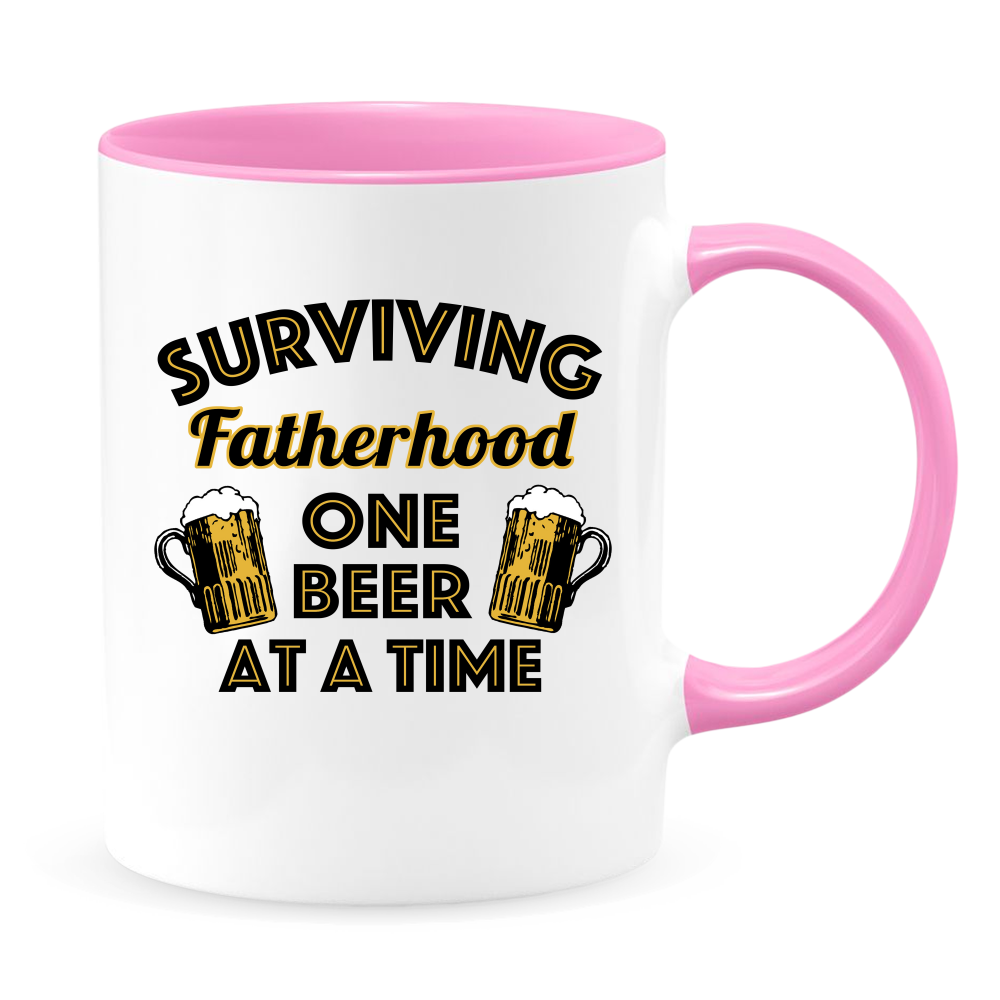 Surviving Fatherhood | Colored Inside and Handle Mug - Mug Project