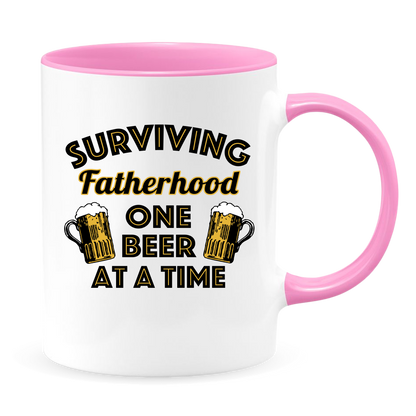 Surviving Fatherhood | Colored Inside and Handle Mug - Mug Project