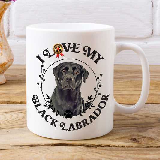 Dog Lover Mug, Coffee Mug, Printed Mug, Coffee Cup, Tea Mug, Graphic Mug, I Love My Black Labrador  White  Coffee Mug - Mug Project