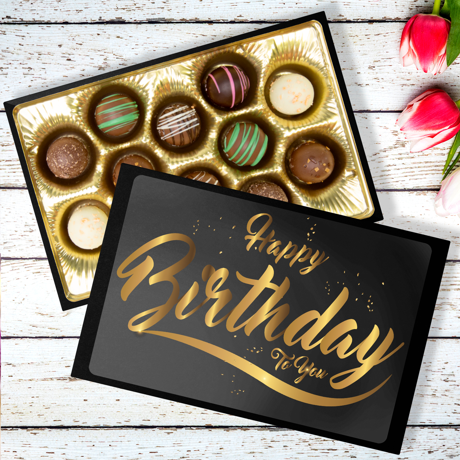 Chocolate Truffles, Happy Birthday Chocolates - Mug Project