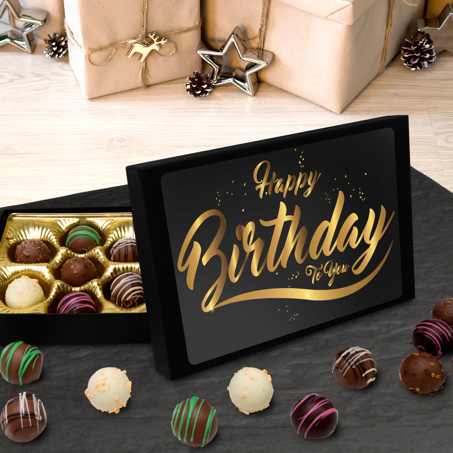 Chocolate Truffles, Happy Birthday Chocolates - Mug Project