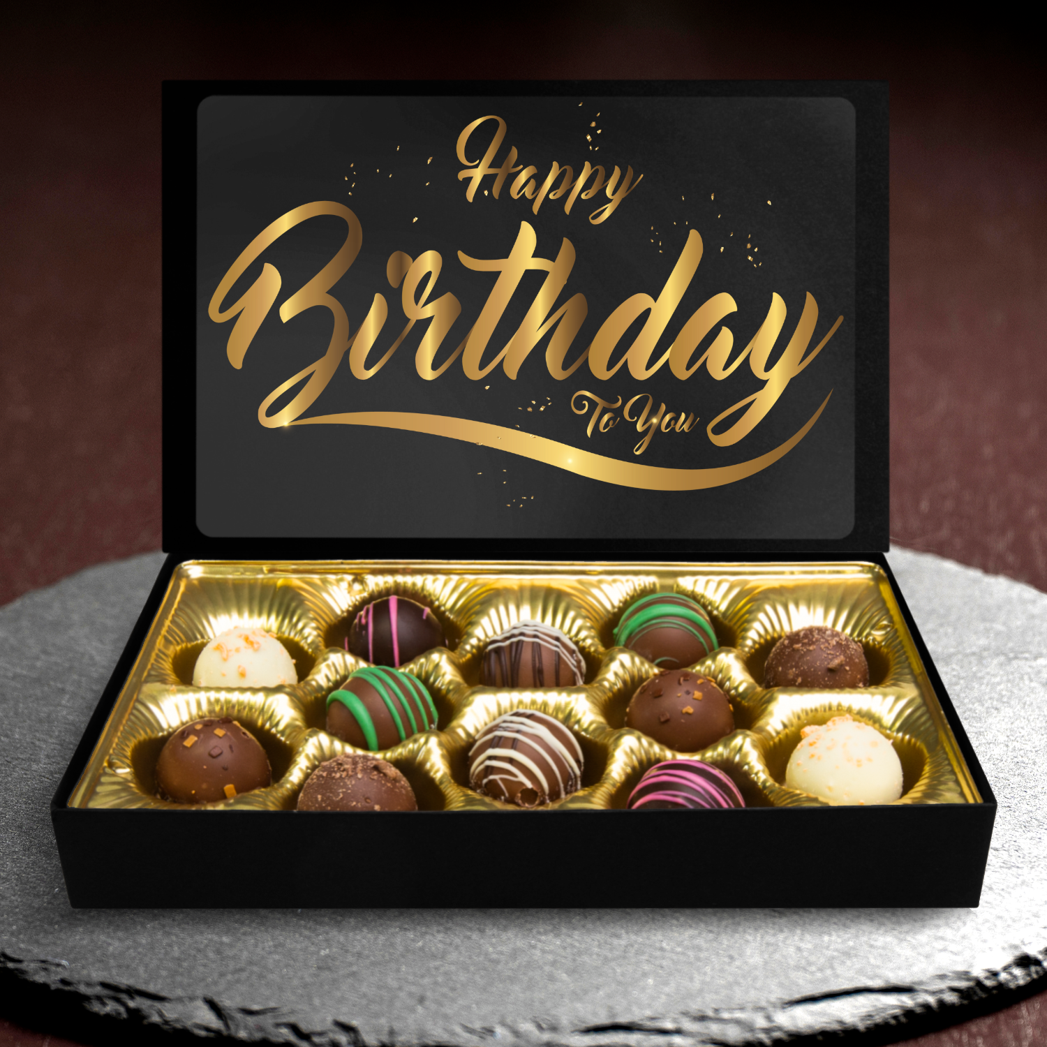 Chocolate Truffles, Happy Birthday Chocolates - Mug Project