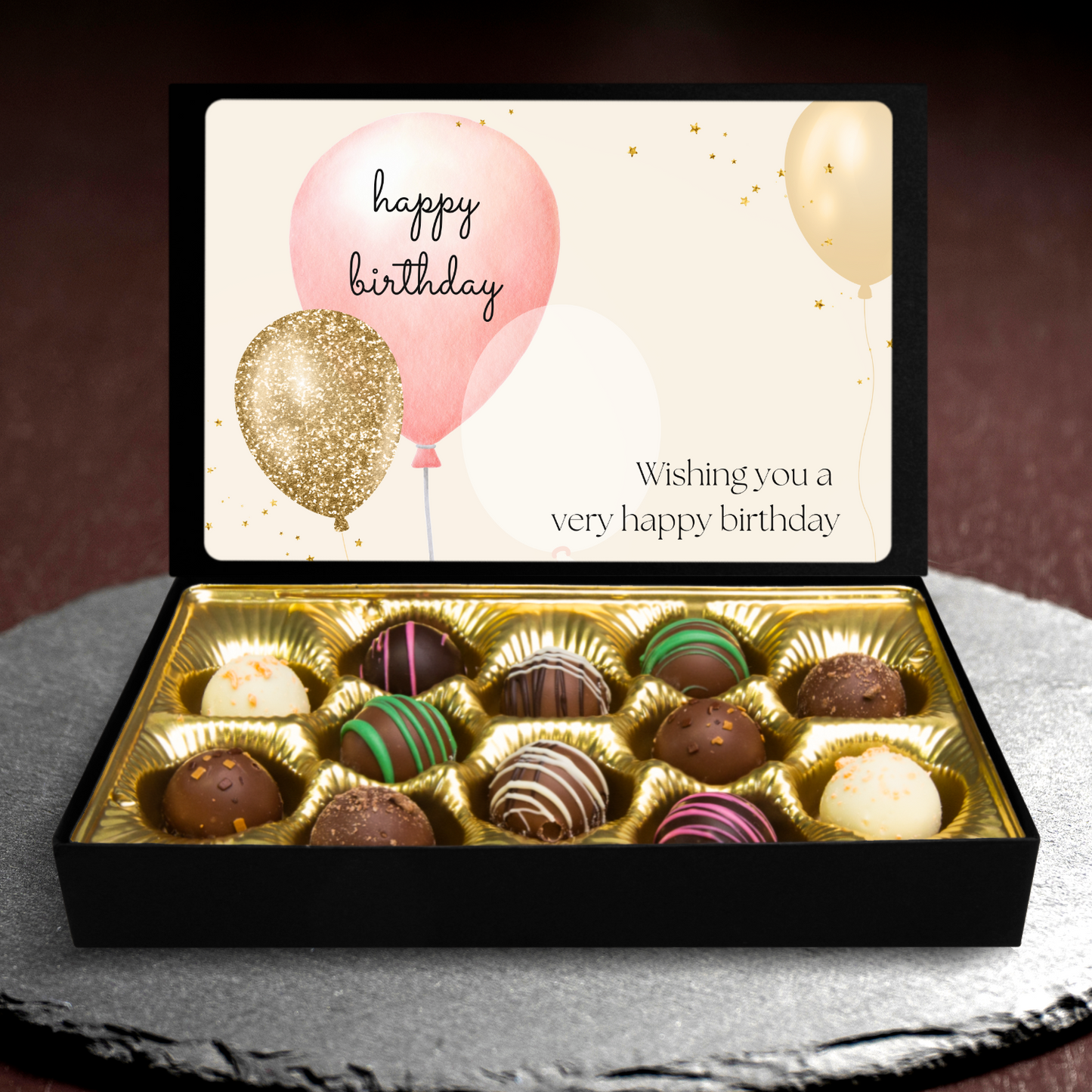 Chocolates, Hand Made Truffles, Wishing You a Happy Birthday - Mug Project