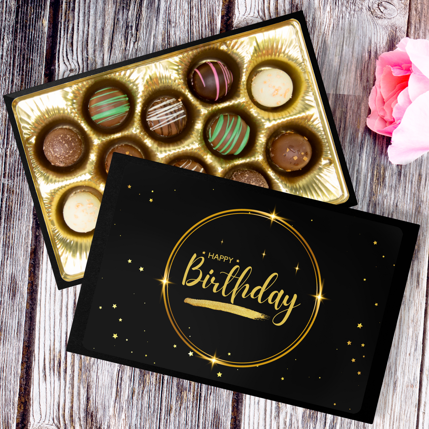 Happy Birthday, Birthday Chocolates, Black Box Chocolates - Mug Project