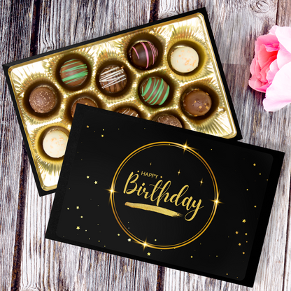 Happy Birthday, Birthday Chocolates, Black Box Chocolates - Mug Project