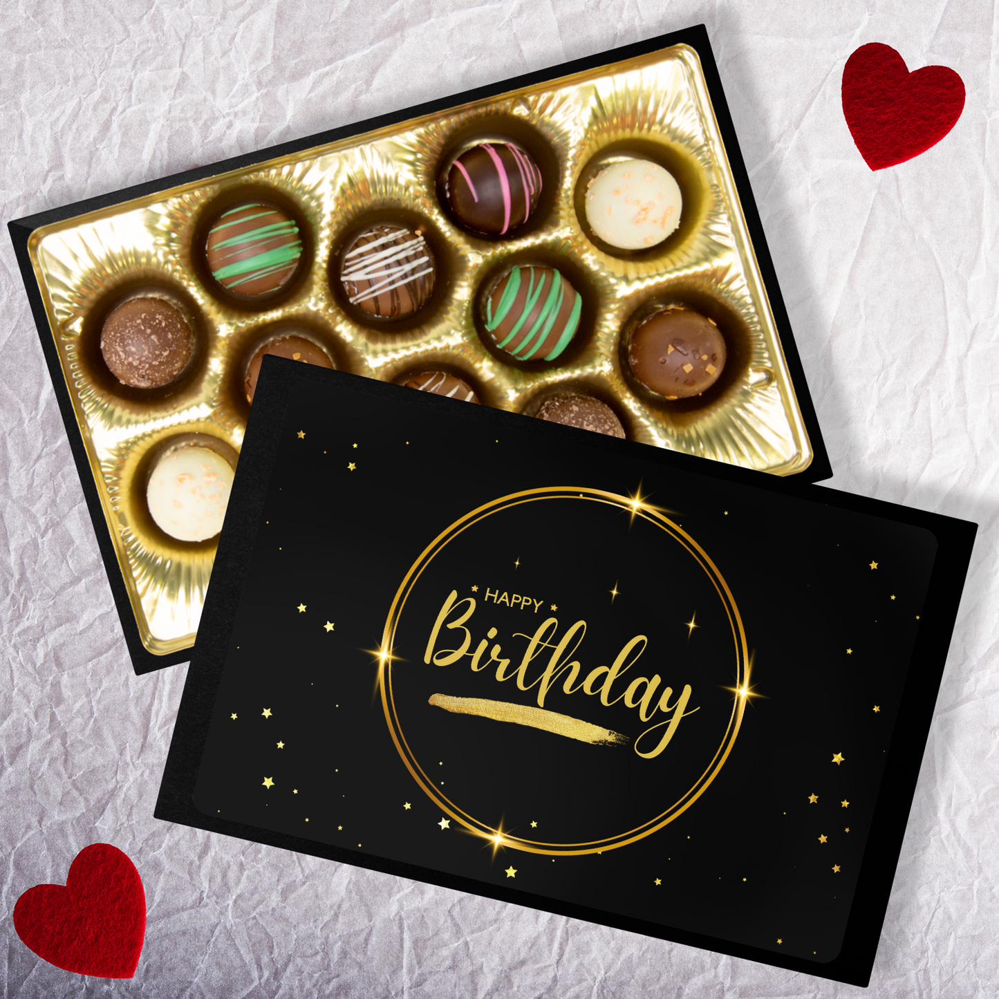 Happy Birthday, Birthday Chocolates, Black Box Chocolates - Mug Project